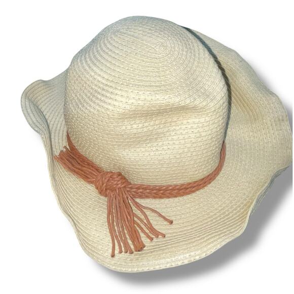D&Y Straw Sun Hat 3.5" Wide Brim Packable Travel Beach Hike Cruise Women Tan - Picture 10 of 11